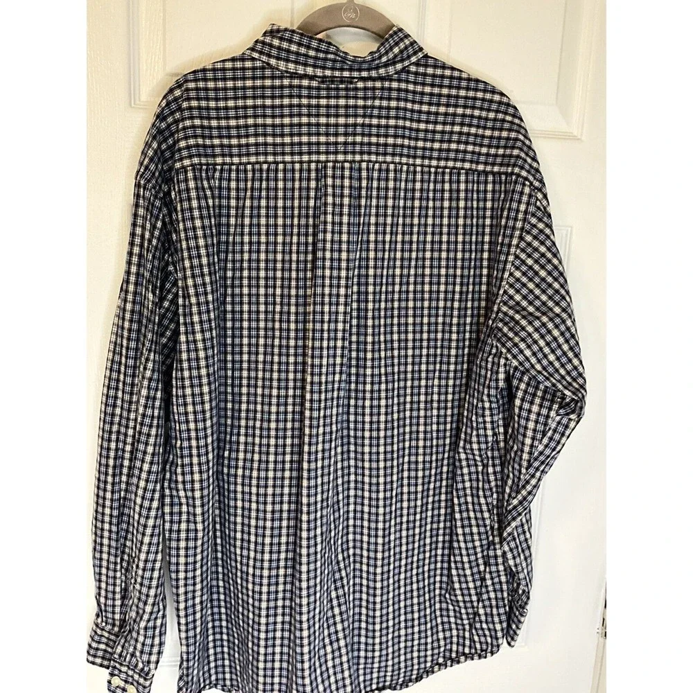 Tommy Hilfiger Men's Long Sleeve Button‎ Front Plaid Shirt Size XL
